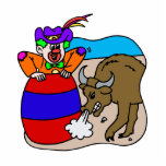 Rodeo Clown in Barrel photo sculptures