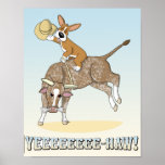 Rodeo Corgi Poster posters