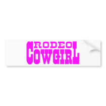 RODEO COWGIRL BUMPER STICKER