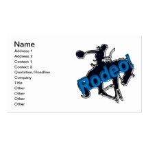 Rodeo! with horse background business card templates