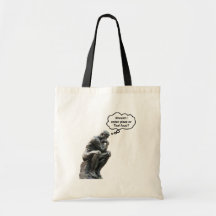 Rodin's Thinker - Pizza or Thai Food? Bags