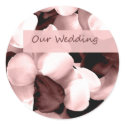 roes petals ~ our wedding stickers