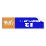 Rogers' Rescues Neuter Bumper Sticker bumper stickers