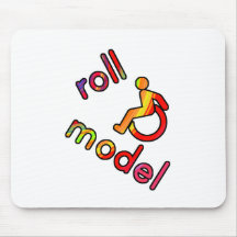Roll Model - Disability Tees - in bright colours Mouse Pad