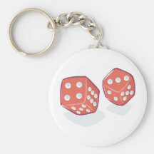 Roll the Red Dice Keychain