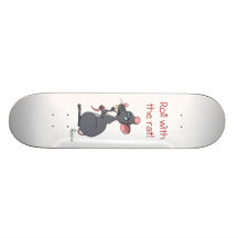 Roll with the rat! skate board deck