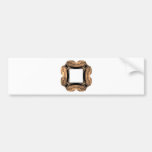 Rolled Brass Look Fractal Art Frame Bumper Stickers