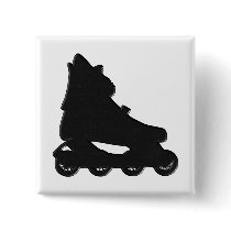 Roller-blade Pinback Buttons