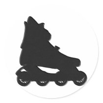 Roller-blade Round Sticker