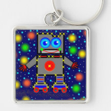 Roller Blading In Space Key Chain
