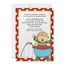 Roller Coaster Amusement Park 5x7 Birthday