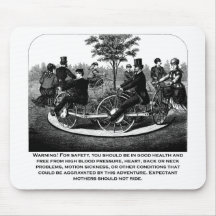 Roller Coaster Warning Mouse Pad