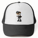 Roller Derby Jammer black and white hats