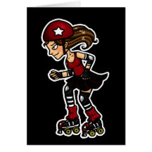 Roller Derby Jammer red Cards