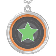 Roller Derby Jammer Star Personalized Necklace