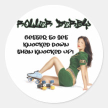 Roller Derby... Round Stickers