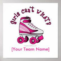 Roller Derby Skate - Pink Print