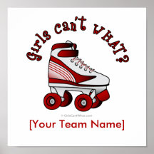 Roller Derby Skate - Red Print