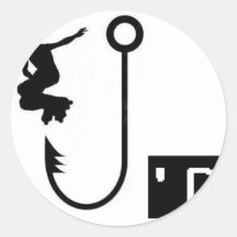 Roller Hooked Round Sticker
