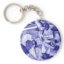 Roller Pigeons:  Flying Rollers Keychains
