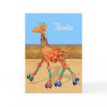 Roller Skating Giraffe at the Rink Thanks