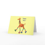 Roller Skating Giraffe Thanks