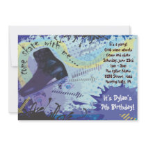 Roller Skating Invitation Happy Birthday Party