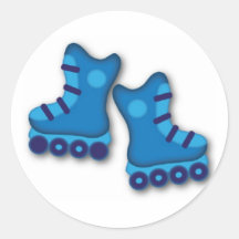Rollerblades Round Sticker