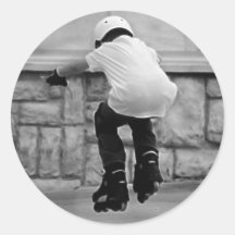 Rollerblades Round Sticker