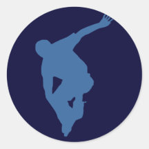 Rollerblading Silhouette Stickers