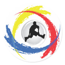 Rollerblading Tricolor Emblem