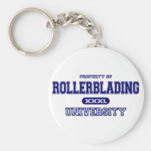 Rollerblading University Keychain