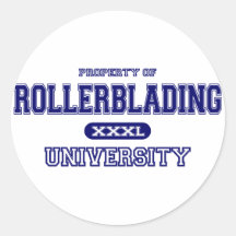 Rollerblading University Stickers