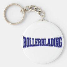 Rollerblading University Style Keychain