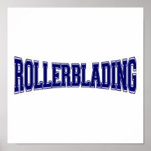 Rollerblading University Style Poster