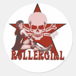 rollergirl pin up diva sticker