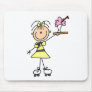 Rollerskating Waitress  Mouse Pads