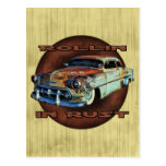 Rollin in rust Tail Dragger Chopped Chevy grunge Post Cards