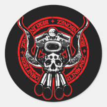 Rolling Bonez II Round Stickers