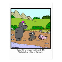 Rolling in mud post cards