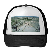 Roman amphitheatre with oval piazza behind, Jarash Hats