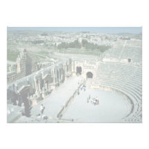 Roman amphitheatre with oval piazza behind, Jarash Personalised Invites