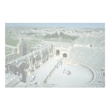 Roman amphitheatre with oval piazza behind, Jarash Customized Stationery