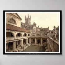 Roman Baths and Abbey, Bath, England