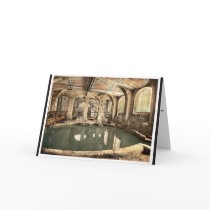 Roman Baths and Abbey, Circular Bath, Bath, Englan Card