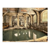 Roman Baths and Abbey, Circular Bath, Bath, Englan Postcards