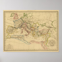 Roman Empire under Constantine and Trajan Posters