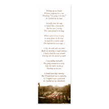 Roman Forum poetry bookmark Business Card