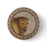 Roman Lion Mosaic Button