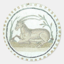 Roman Mosaic Round Sticker